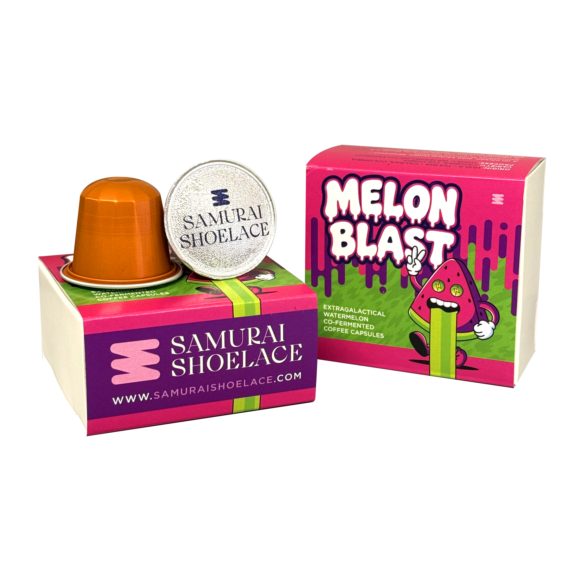 Samurai Shoelace Melon Blast Nespresso kompatibilis kávékapszula termékfotója