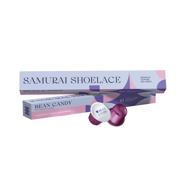 Samurai Shoelace világos pörkölésű Bean Candy kávékapszula El Salvadorból a tökéletes cortadohoz